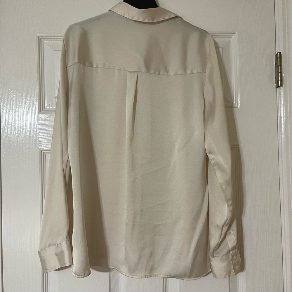 Express Portofino Blouse White Silk - Picture 3 of 3
